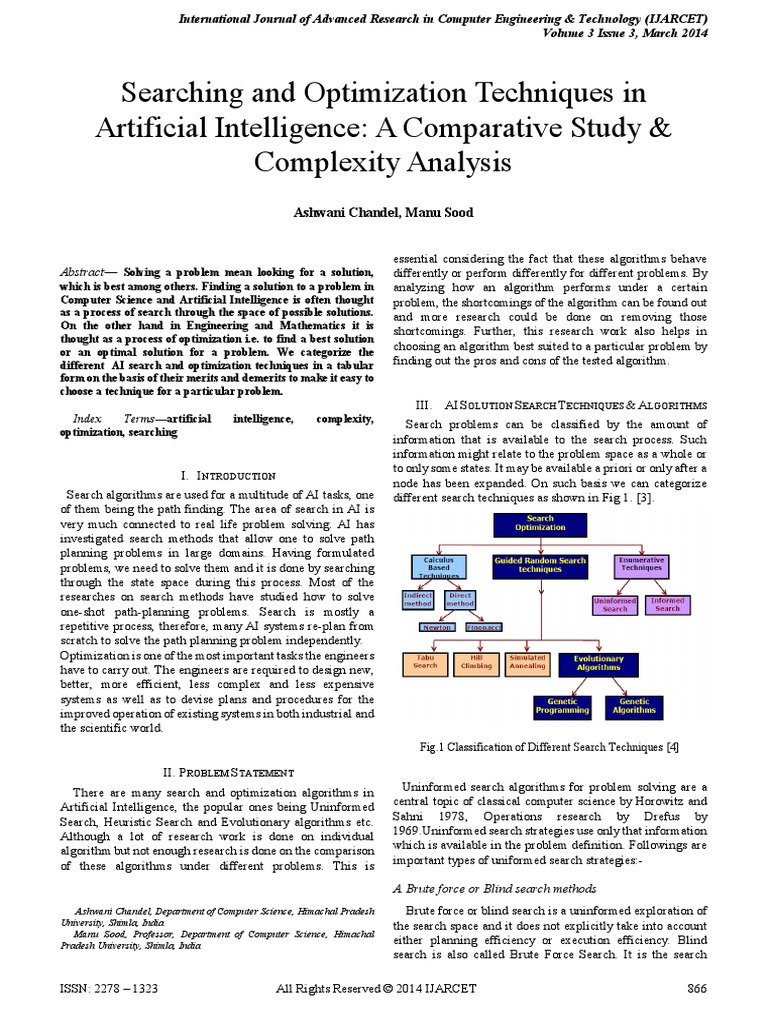 AI Search Techniques | PDF | Algorithms | Areas Of Computer Science