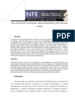 Acao Comunicativa e Pedagogia Alguns Apontamentos Sobre Educacao e Midia PDF