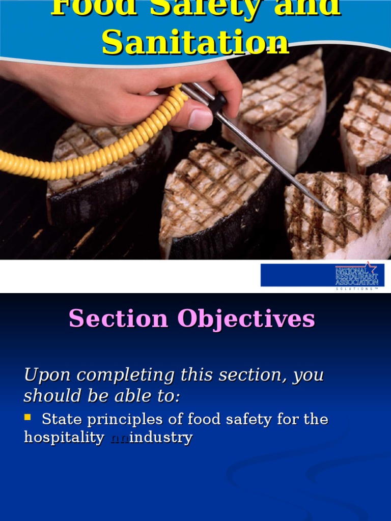 Principles of Food Safety and Sanitation | PDF | Foodborne Illness ...