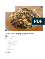 Tumis Tempe Daging Giling Ala Mirza