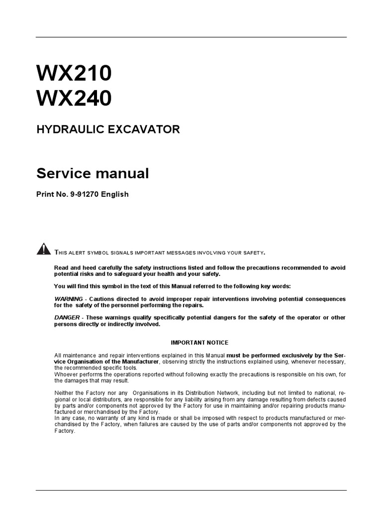 Case Wx210, Wx240_SM | Battery (Electricity) | Personal Protective Equipment