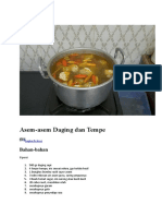 Asem-asem Daging Tempe