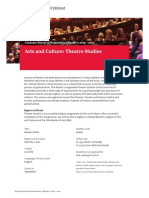 Arts and Culture: Theatre Studies: Graduate School of Humanities - Master's 2016 - 2017