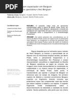 Espetáculo Sem Espectador Em Bergson