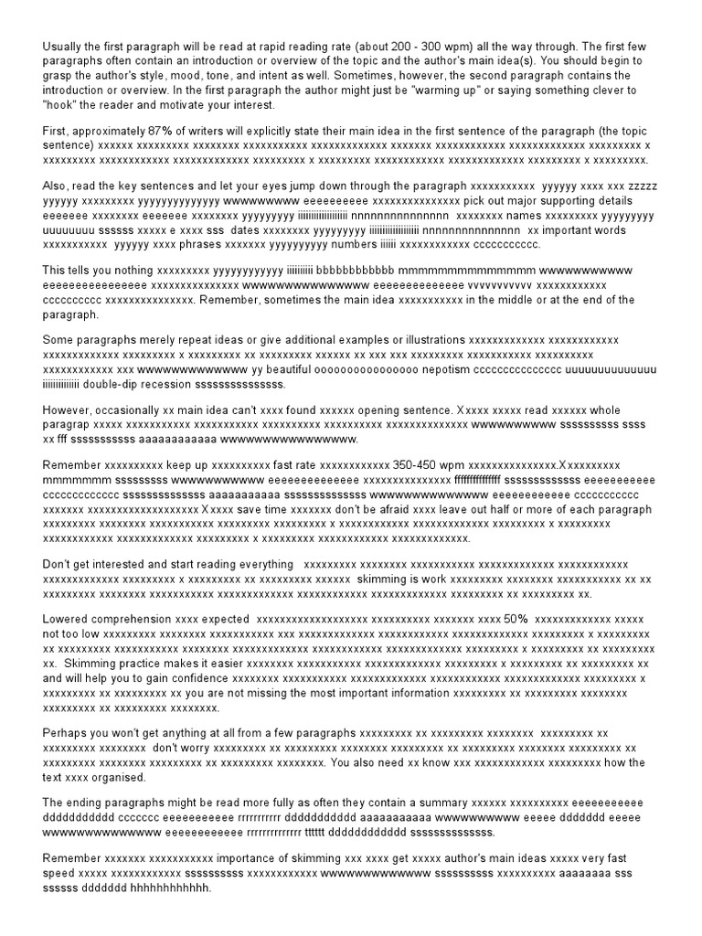 What is scanning in reading picture