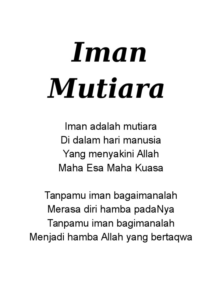 Iman Mutiara Pdf
