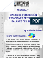 Sesión No. 7: Lineas de Producción Estaciones de Trabajo Balance de Lineas