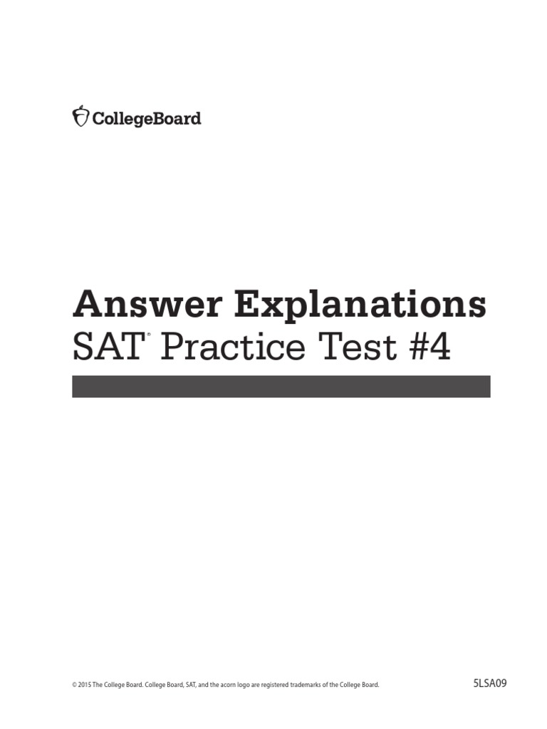 Sat Practice Test 4 Answers PDF PDF