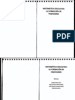 Matematica Educativa La Formación de Profesores - Flores Garcia Hernandez-Guerrero PDF