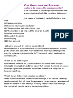 Microcontroller Viva Questions and Answers