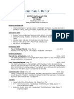 Butler Resume 2010