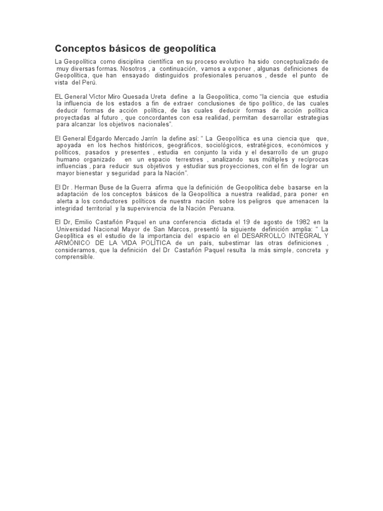 Capítulo 01 Conceptos Básicos De Geopolítica – PNSWG