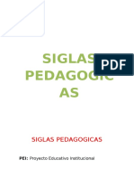 Siglas Pedagogicas