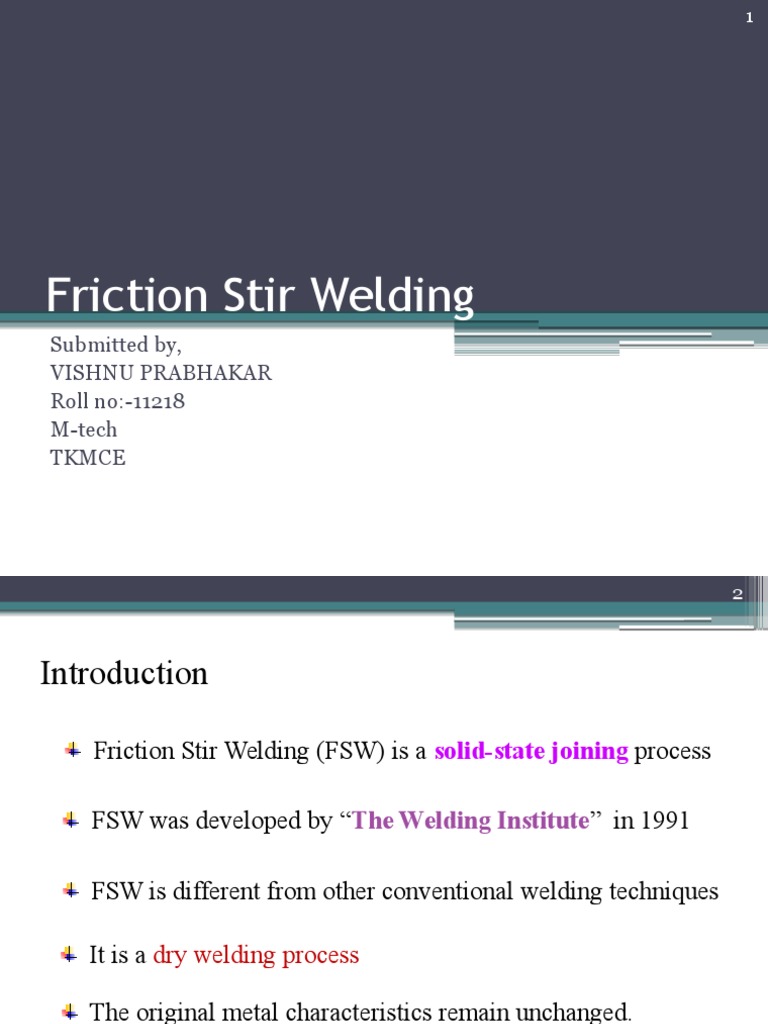 Friction Stir Welding | PDF | Welding | Construction