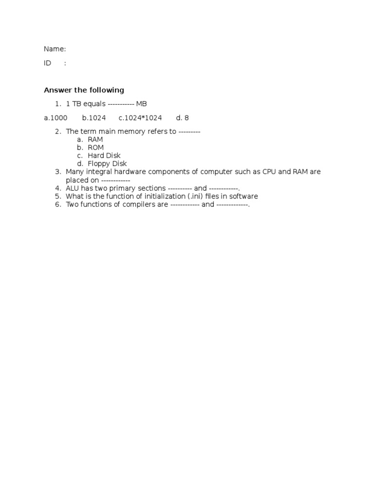 Answer The Following | PDF