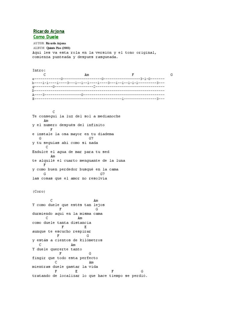 Acordes Ricardo Arjona Science Astronomia