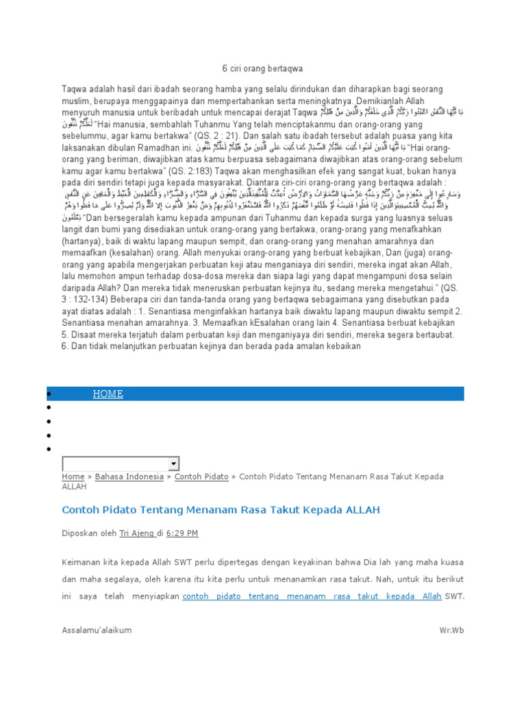 Kumpulan Naskah Pidato Tentang Qanaah Kumpulan Referensi Teks Pidato