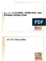 Actio Pauliana Dan Gijzeling