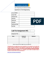 Standard Cover Page Lab Assignments Form