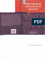 Arngo, Rodolfo. Hay Respuestas Correctas en El Derecho