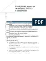 Leucemia Linfoblástica Aguda en Adultos