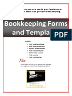 Bookkeeping Forms and Templates Book