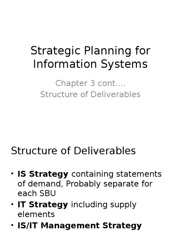 Strategic Planning For Information Systems3a | PDF | Strategic ...