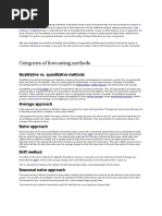 Categories of Forecasting Methods: Qualitative vs. Quantitative Methods