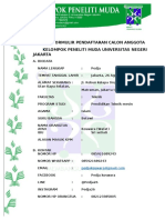 Formulir Pendaftaran Calon Anggota