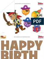 Disney Jake Never Land Pirates Birthday Banner Printable 1212 150ppi v4 - FDCOM2 PDF