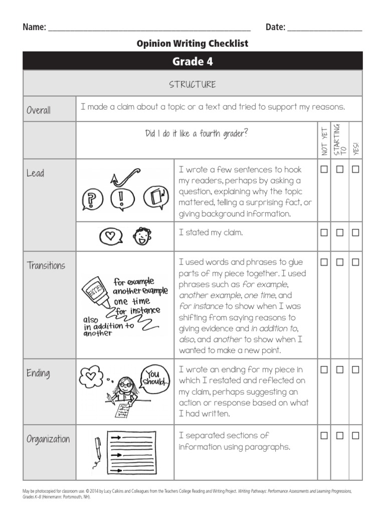 4th grade essay examples image