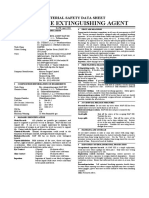 Naf Siii Fire Extinguishing Agent: Material Safety Data Sheet