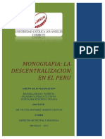 Monografia - La Descentralizacion en El Peru