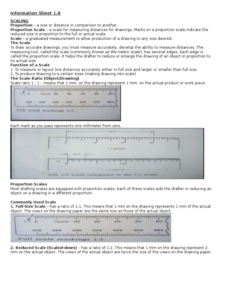 Scaling and dimensioning guide | PDF | Technical Drawing | Teaching ...