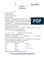 09 Maths Key Notes CH 02 Polynomials