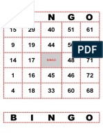 Bingo de Numeros Ele Español