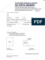 Formulir Permohonan Pindah Kelas