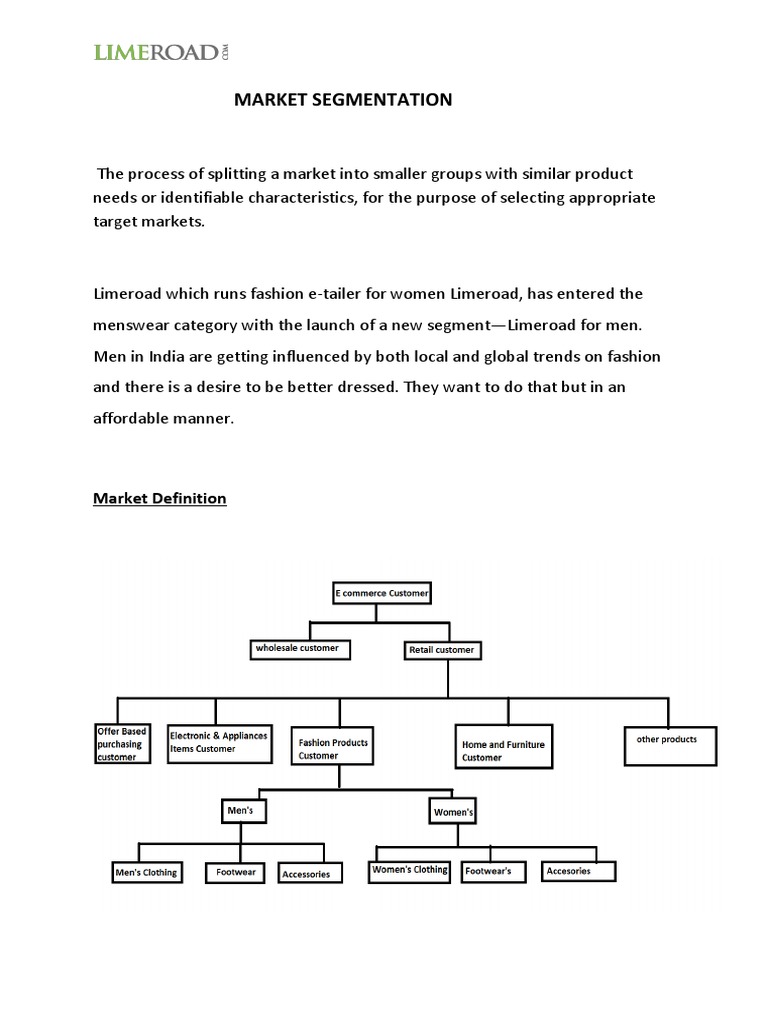 Limeroad's Market Segmentation Strategy | PDF | Market Segmentation ...