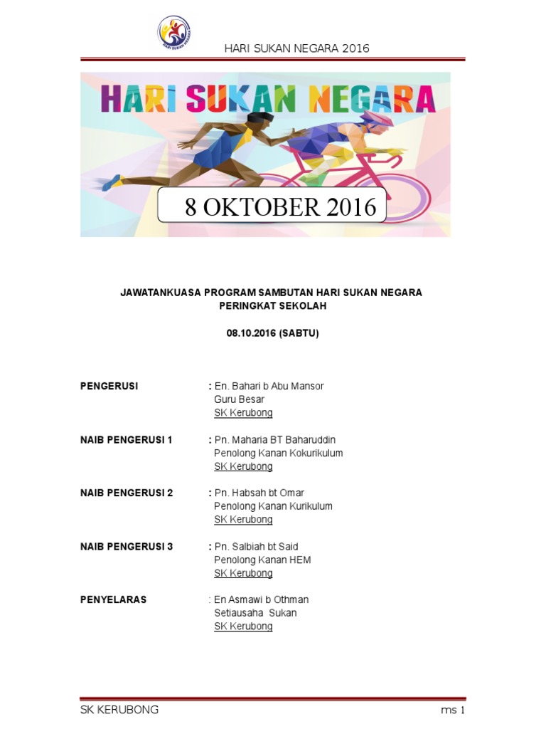Ajk Hari Sukan Negara 2016 Pdf