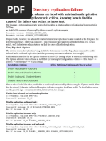 Solving Active Directory Replication Failure