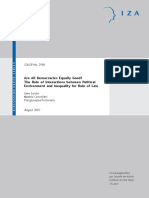 Are All Democracies Equally Good? the Role of Interactions Between Political Environment and Inequality for Rule of Law Copy