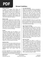 Résumé Guidelines: What Is A Résumé? Use Action Statements