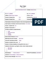 Day 1 Tasks: Table 1: School Profile