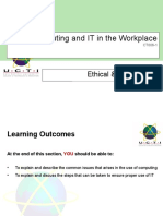 Computing and IT in The Workplace: Ethical & Legal Issues