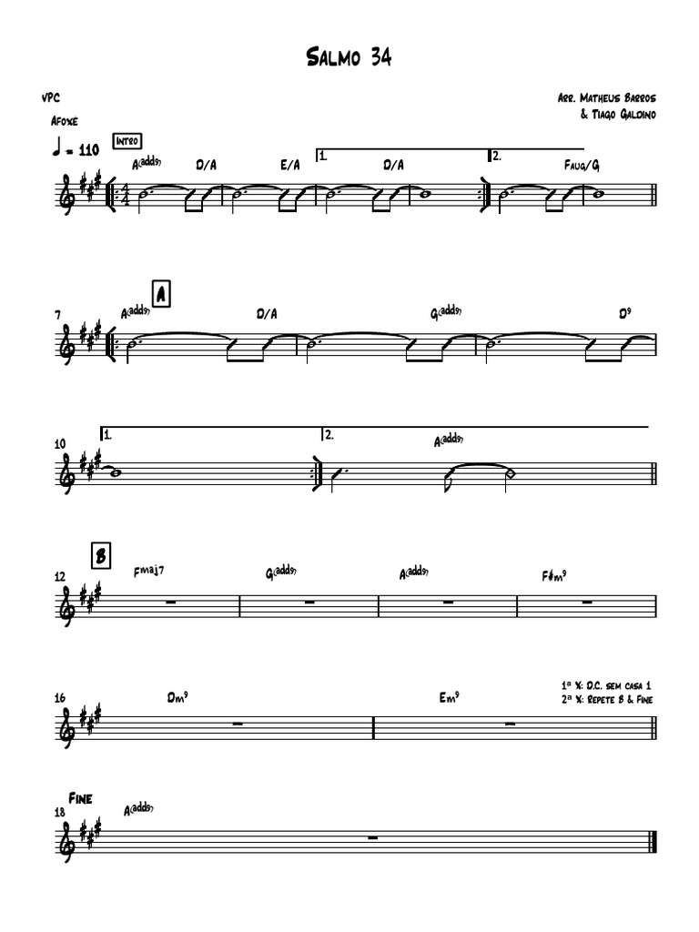 Salmo 34 (Lead Sheet) | PDF