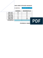 Actividades Excel 2010 INFORMATICA  4º ESO