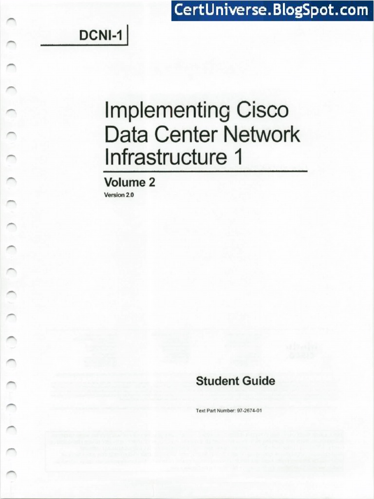 Cisco Data Center Network Guide | PDF | Routing | Network Switch