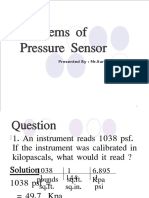 Problems of Pressure Sensor