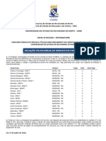 Relação Provisória de Inscritos