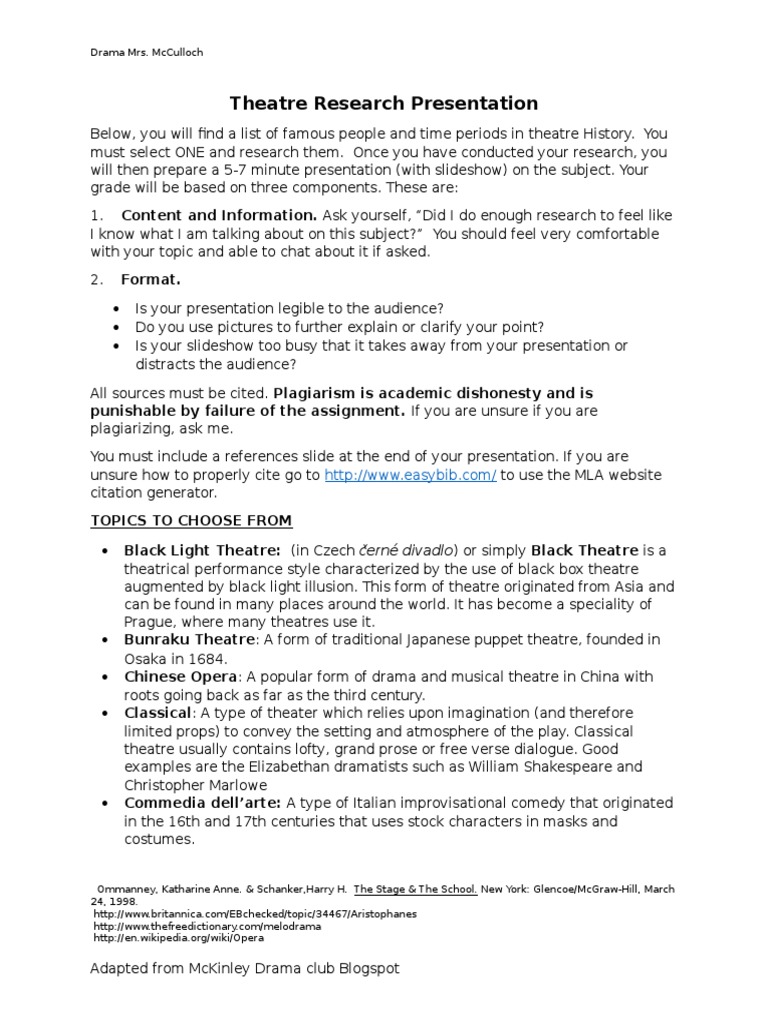 Research paper on drama pdf picture